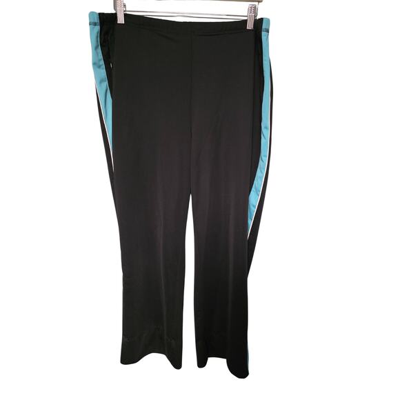 Oleg Cassini Black & Blue Sweatsuit Women's XL Athleisure Jogging Runner Warm - Picture 2 of 16